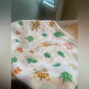 Toddler Bed Sized Jungle Themed Flat Mattress Sheet